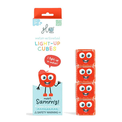 Lot de 4 cubes sensoriels lumineux pour le bain Glo Pals - Sammy