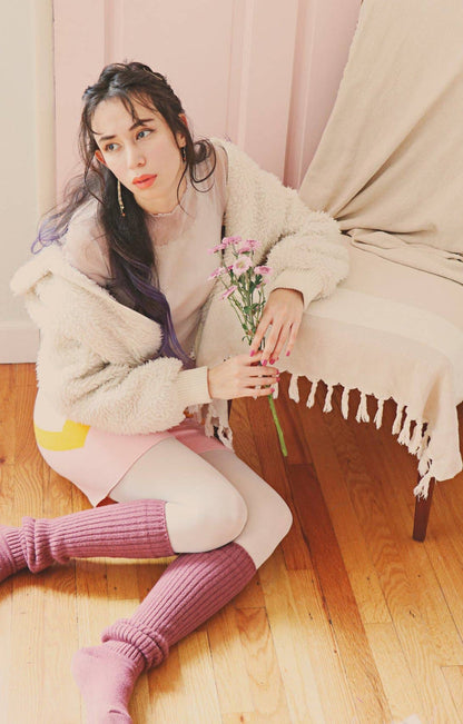 Lounge Scrunchy Over the Knee Socks ~ Ocean