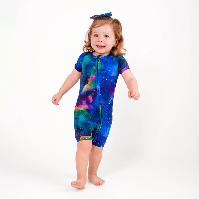 Luminara Galaxy Short Sleeve Romper - Jammie Session