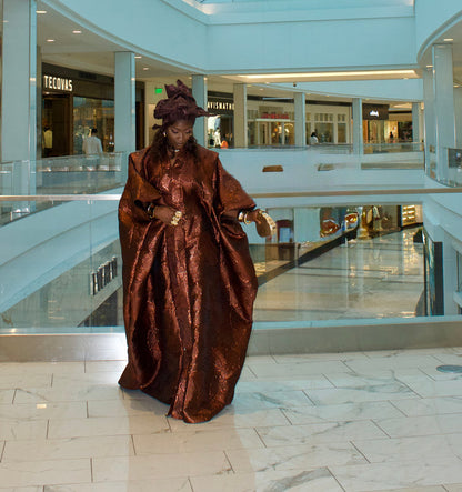 Luxe African rich auntie bubu gown🤎