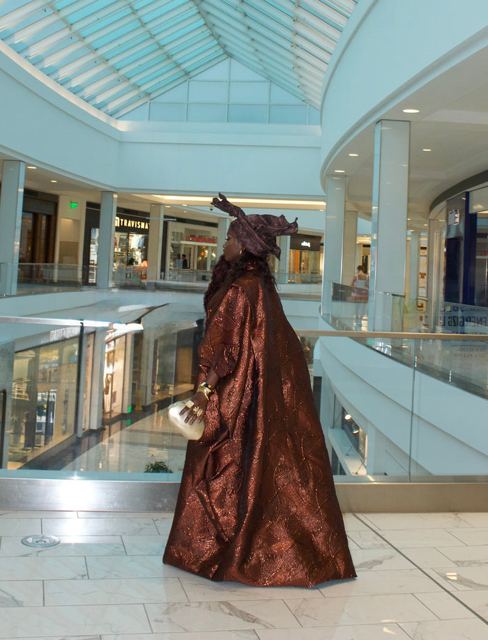 Luxe African rich auntie bubu gown🤎