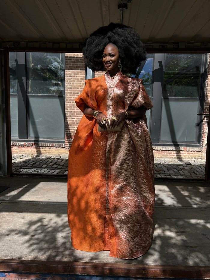 Luxe rice auntie bubu/kaftan gown