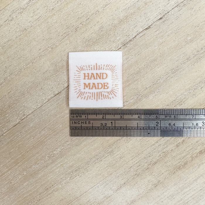Made By Hand Neutrals ~ 10 pack ~ Premium Woven Labels