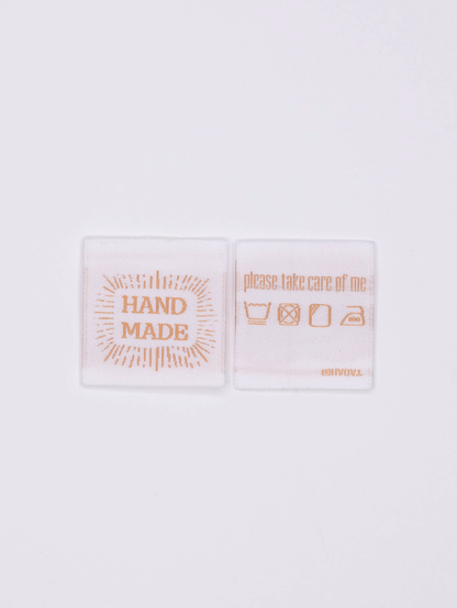 Made By Hand Neutrals ~ 10 pack ~ Premium Woven Labels