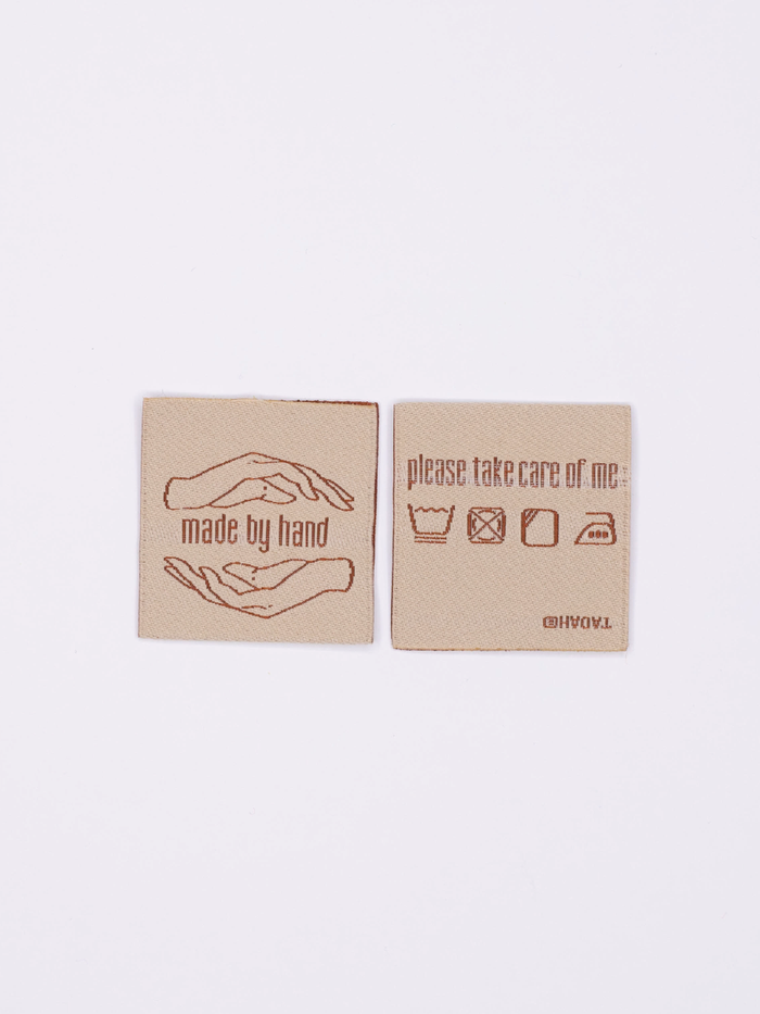 Made By Hand Neutrals ~ 10 pack ~ Premium Woven Labels