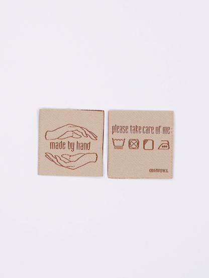 Made By Hand Neutrals ~ 10 pack ~ Premium Woven Labels