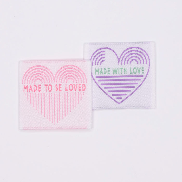 Made With Love ~ 8 pack ~ Premium Woven Labels