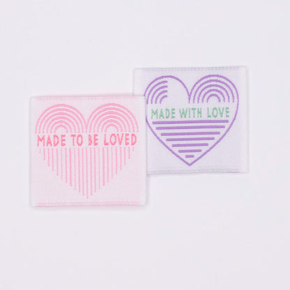 Made With Love ~ 8 pack ~ Premium Woven Labels