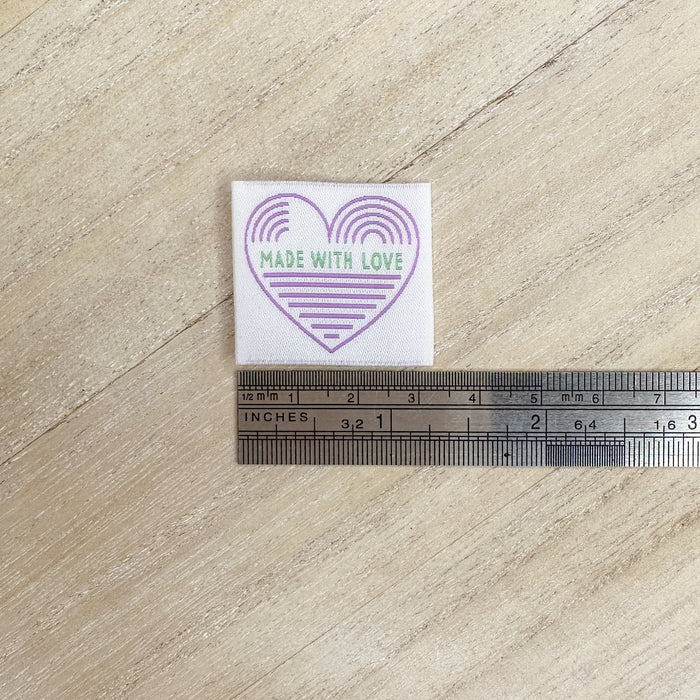 Made With Love ~ 8 pack ~ Premium Woven Labels