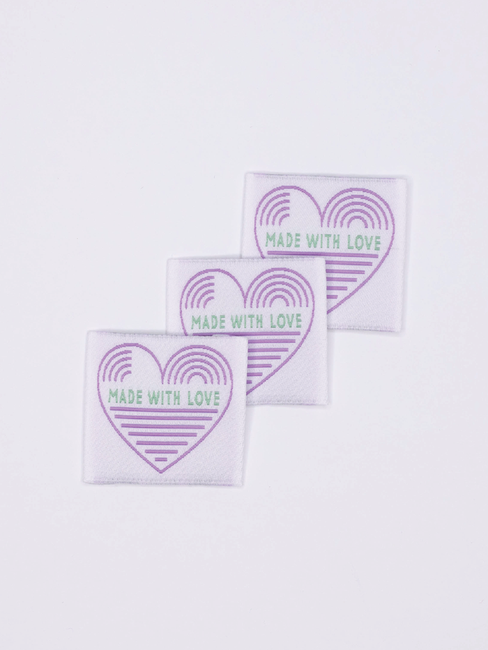 Made With Love ~ 8 pack ~ Premium Woven Labels