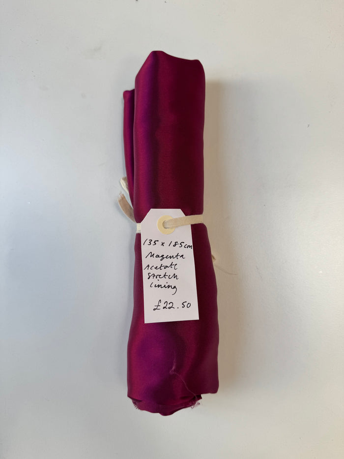 Magenta Acetate Stretch Lining Remnant