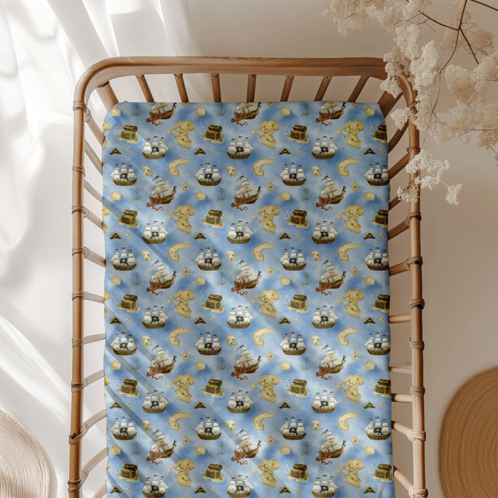 Maps and Mateys (Pirate) Crib Sheet - Jammie Session