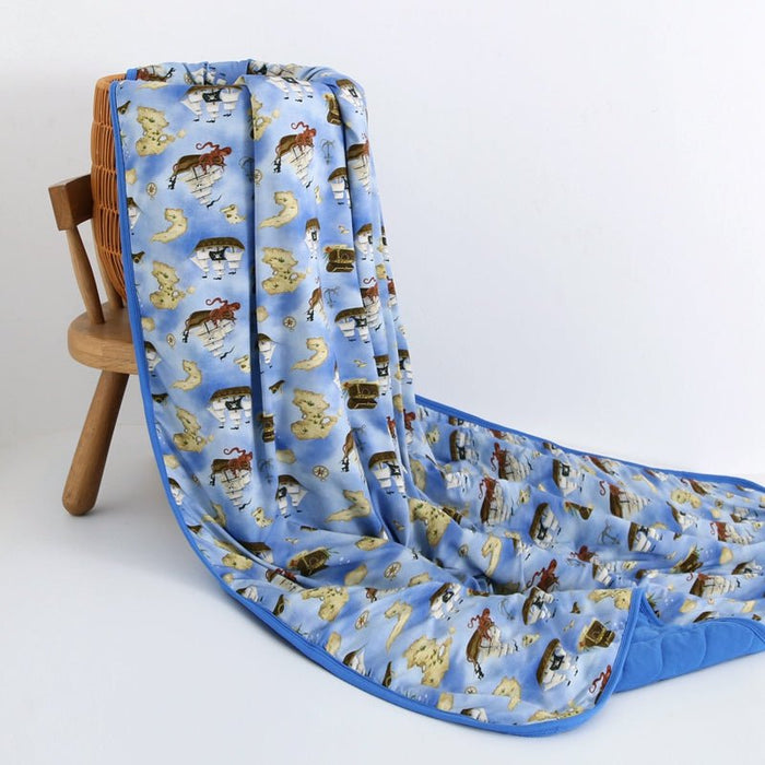 Maps and Mateys (Pirate) Toddler Quilted Blanket - Jammie Session