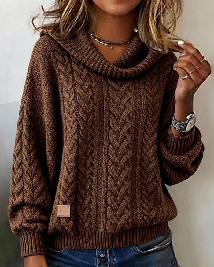 Marlene - Solid Twisted Knit Sweater