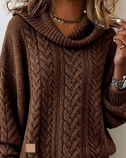 Marlene - Solid Twisted Knit Sweater