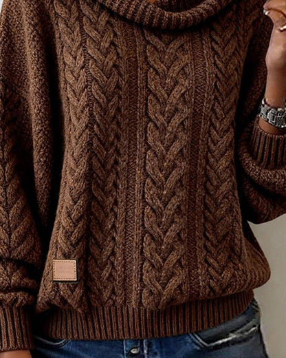 Marlene - Solid Twisted Knit Sweater