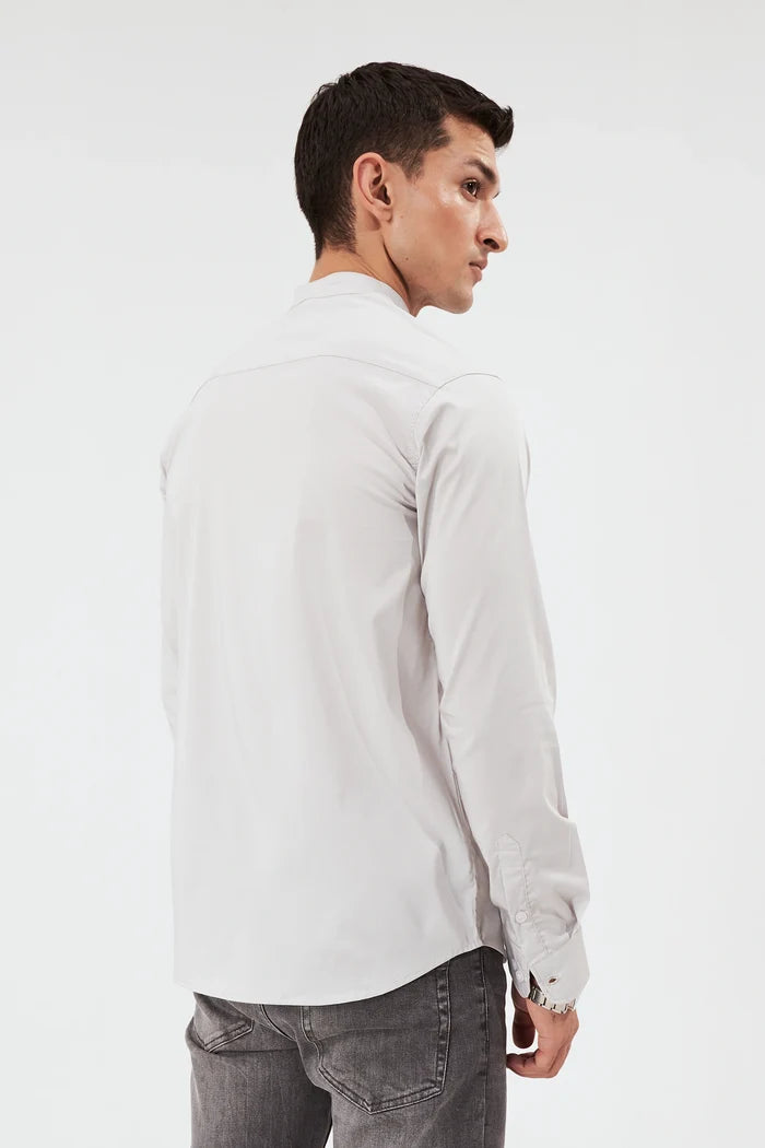 Men's Button-Up Shirt Light Grey