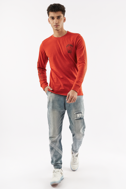 Men's Emoji Graphic T-Shirt Clay Red
