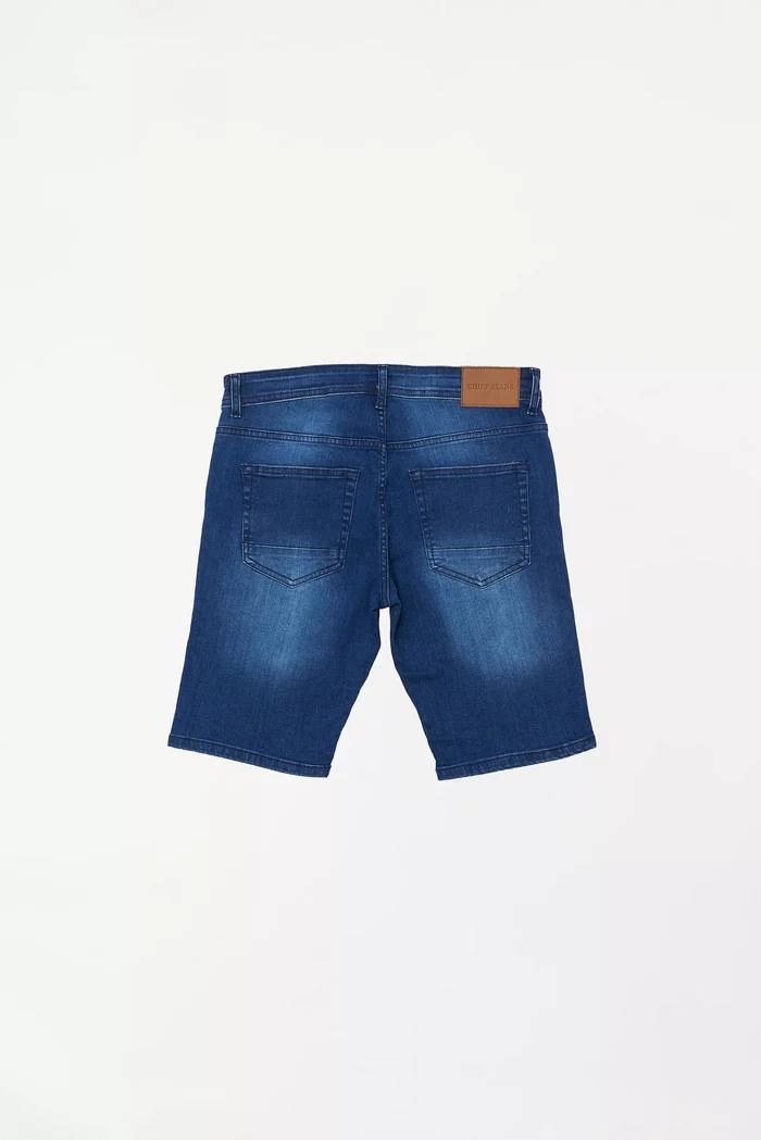 Men's Faded Denim Shorts Blue
