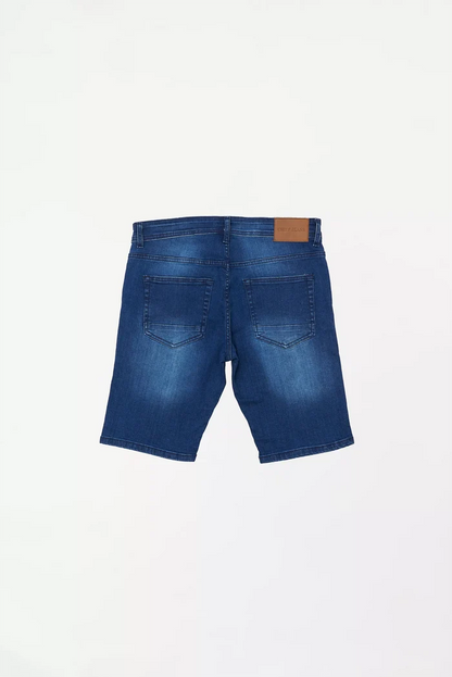 Men's Faded Denim Shorts Blue