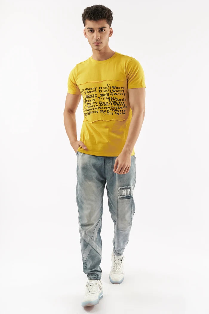 Men's Prompt Graphic T-Shirt Mustard