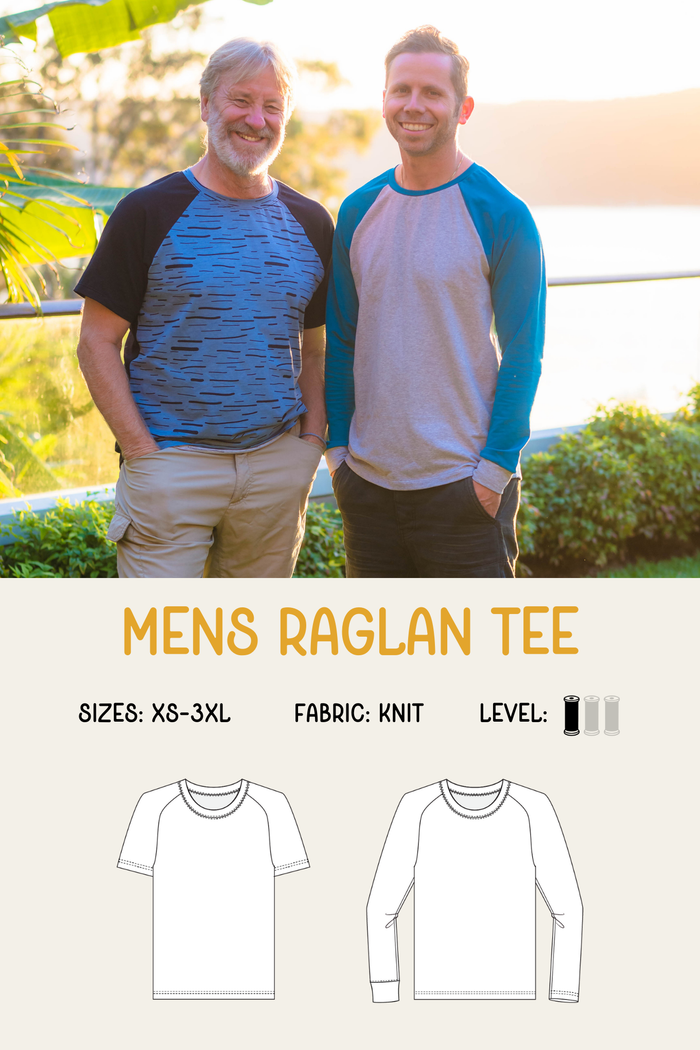 Mens Raglan Tee Sewing Pattern