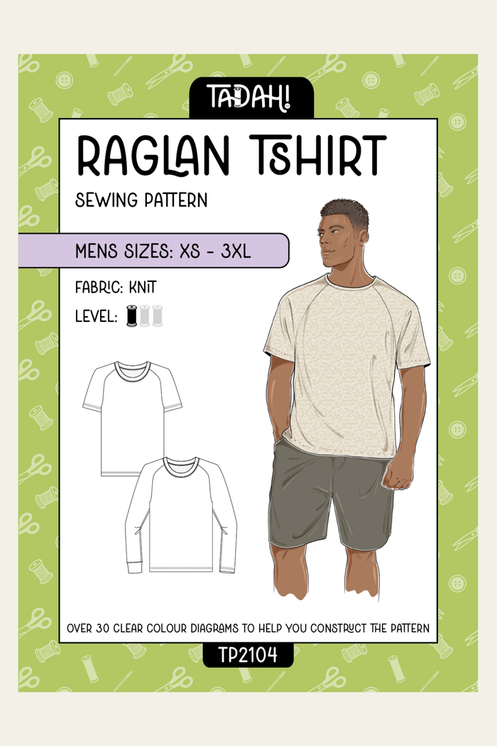 Mens Raglan Tee Sewing Pattern
