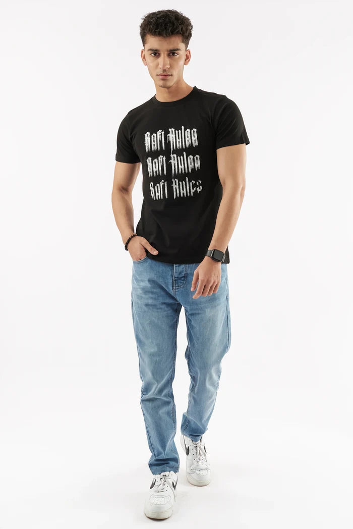 Men's Rules Graphics T-Shirt Black