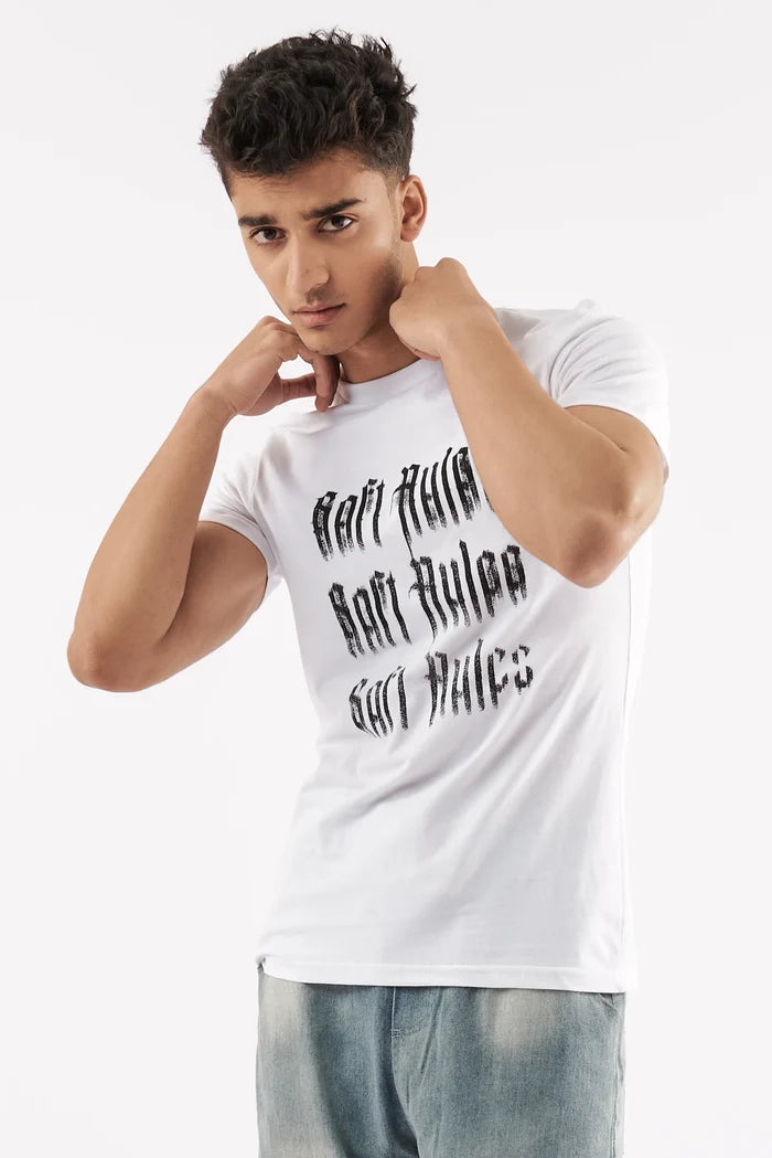 Men's Rules Graphics T-Shirt White