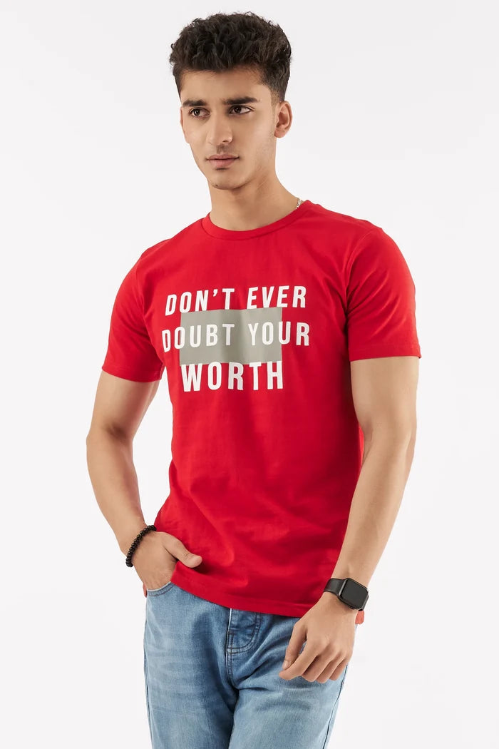 Men's Statement T-Shirt Red