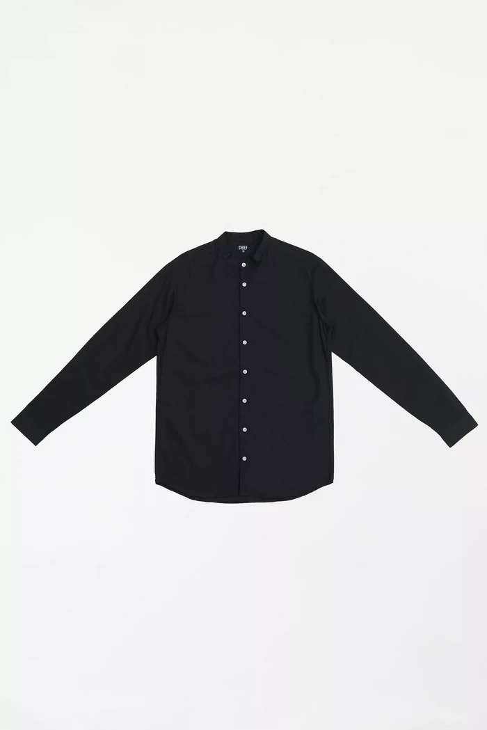 Men's Textured Button-Up Shirt Black