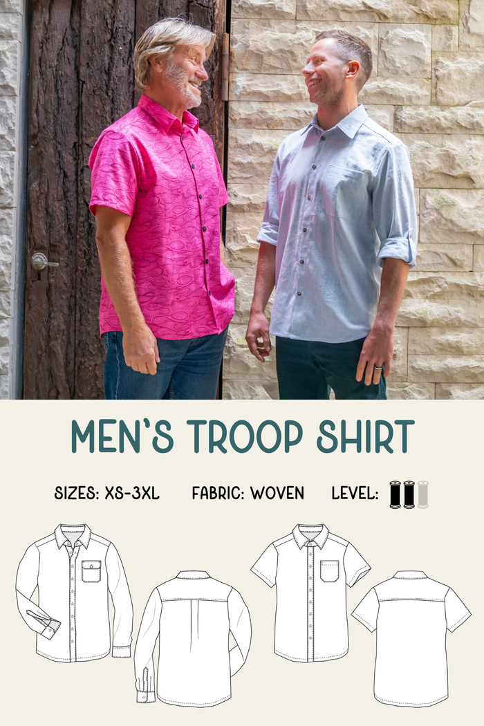 Mens Troop Shirt Sewing Pattern