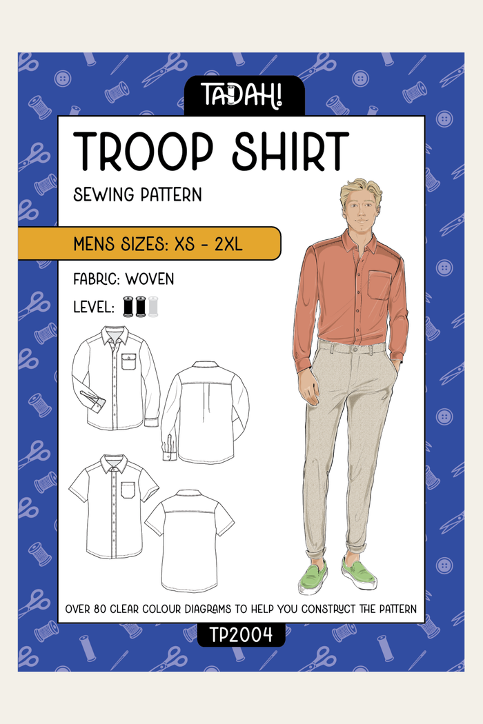 Mens Troop Shirt Sewing Pattern