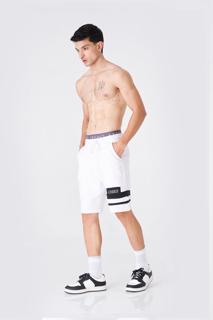 Men's White Gym Shorts for Active Days