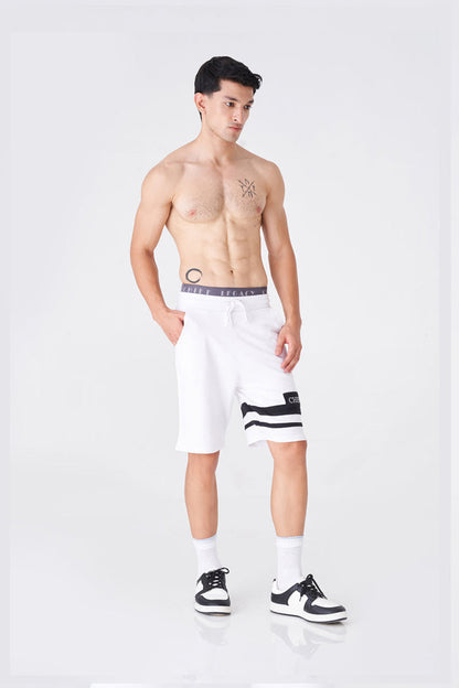 Men's White Gym Shorts for Active Days