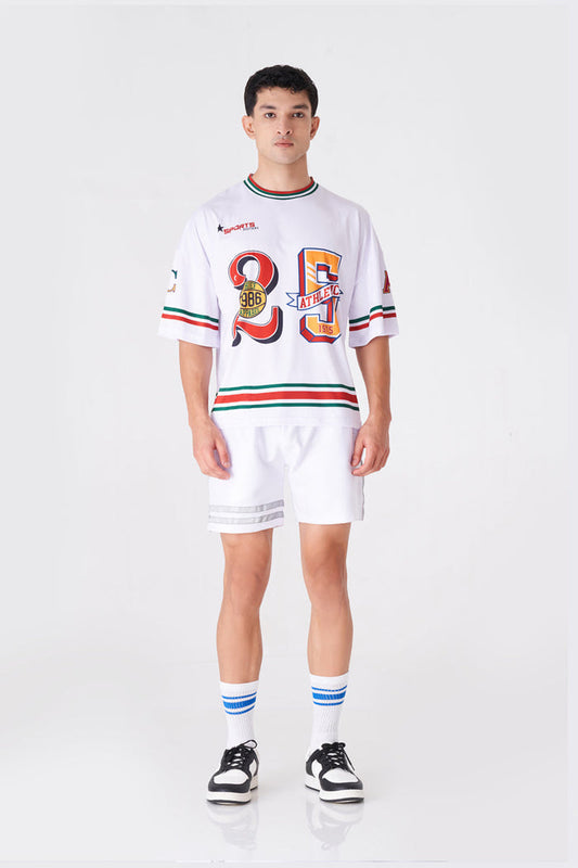 Men's White Oversized Graphic T-Shirt