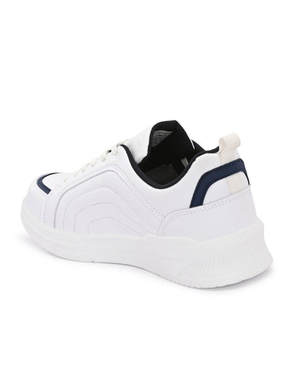 Men’s White Sneakers Stylish, Lightweight & Comfortable Everyday Shoes (HRL2086WHT)