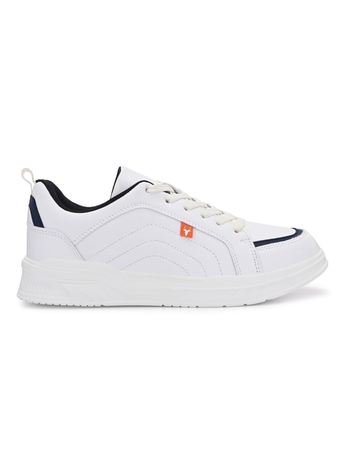 Men’s White Sneakers Stylish, Lightweight & Comfortable Everyday Shoes (HRL2086WHT)