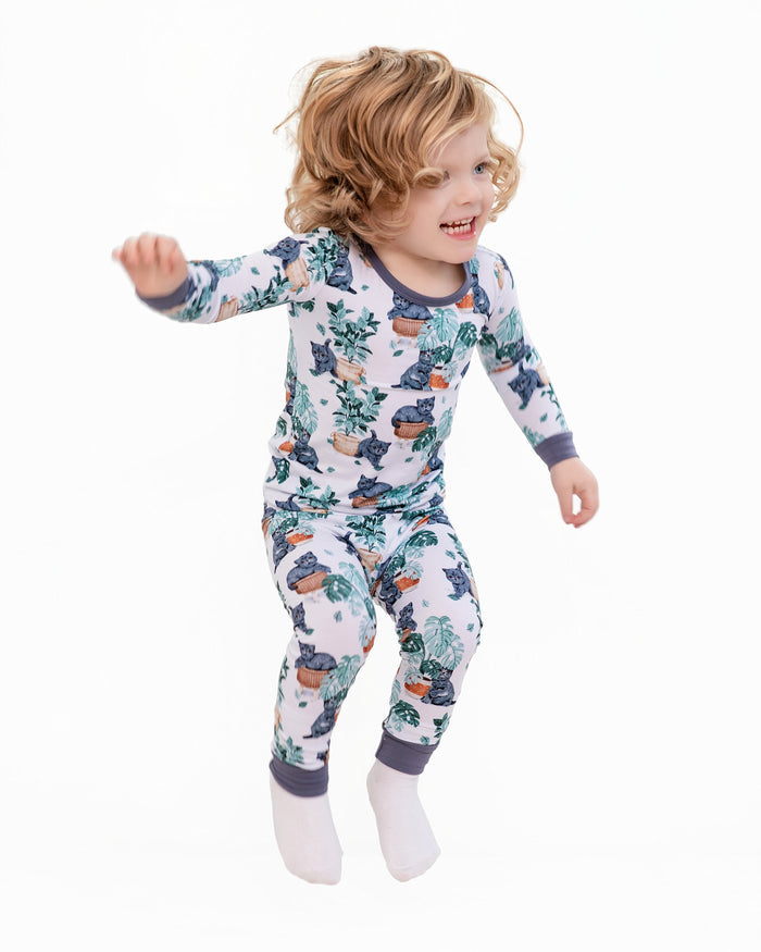 Meowstera Long Sleeve PJ's
