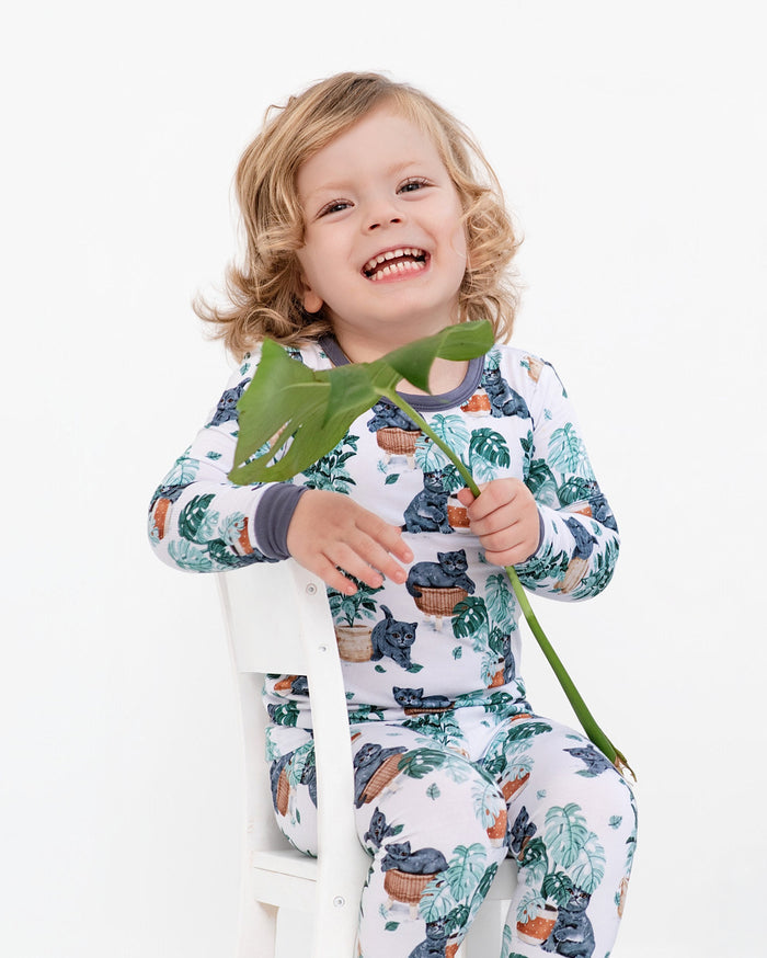 Meowstera Long Sleeve PJ's
