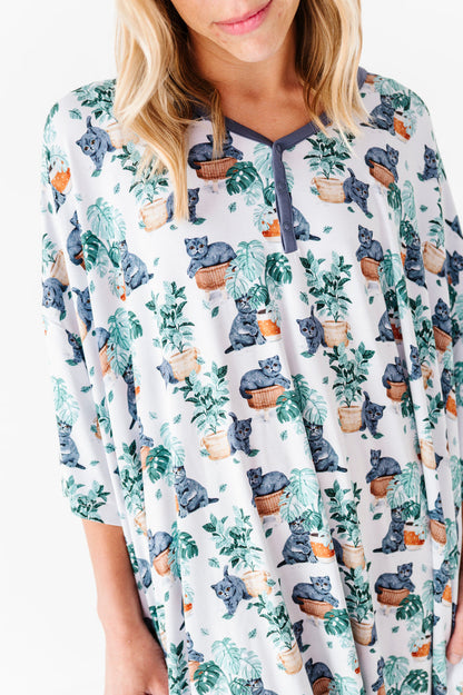 Meowstera Women's Muumuu Lounge Tee (ONE SIZE FITS XS - XXL)