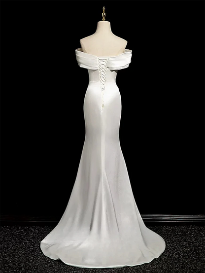 Mermaid Off-the-shoulder Prom Dress 2025 Corset Back