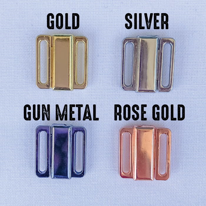 Metal swimwear clasps - Mixed pack of 8