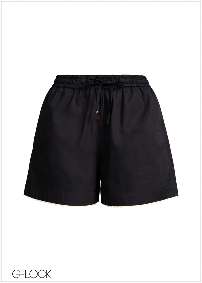 Mid Waist Elasticated Shorts - 231225