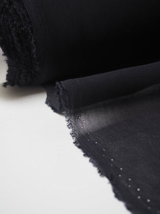 Midnight Viscose Chiffon