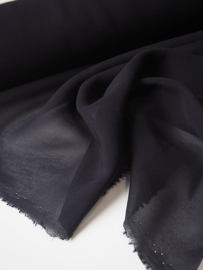 Midnight Viscose Chiffon
