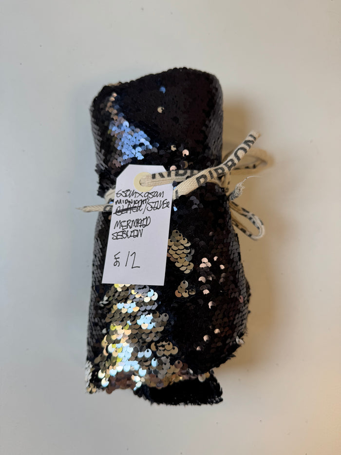 Midnight/Silver Mermaid Sequin Remnant