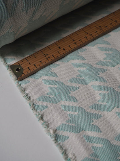 Mint + Ivory Houndstooth Jacquard
