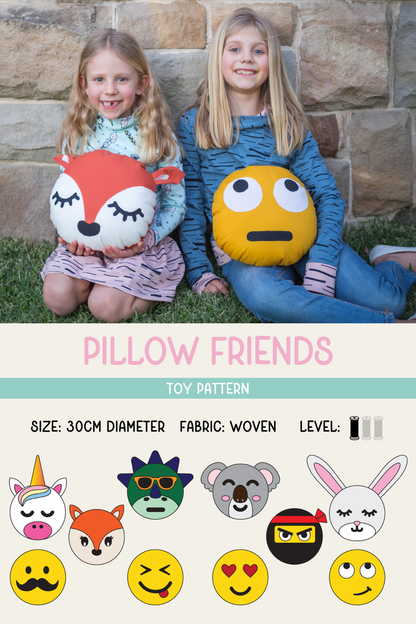 Mix & Match Pillow Friends Sewing Pattern