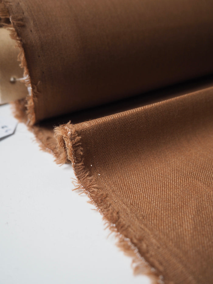 Mocha Stretch Wool Twill